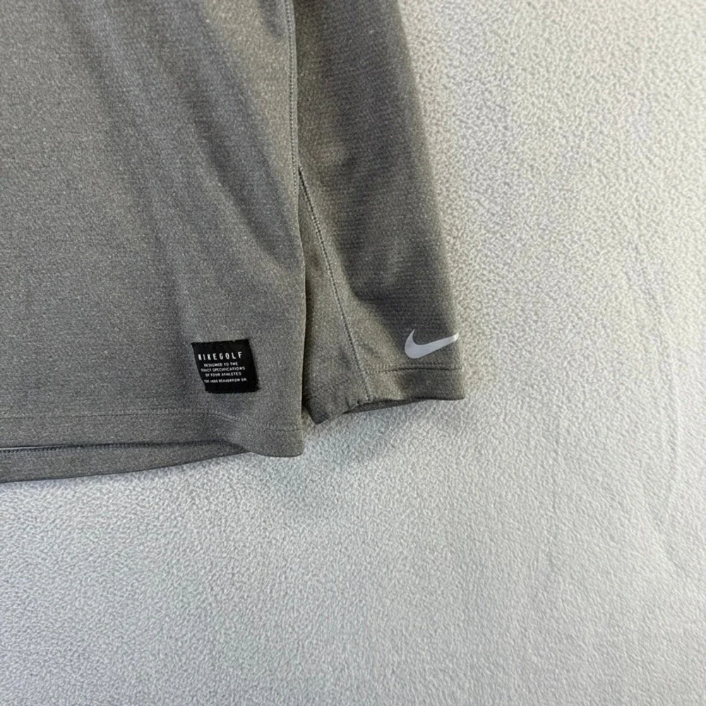 Detroit Lions Quarter Zip Pullover Men's XL Gray Nike Golf Embroidered Dri Fit